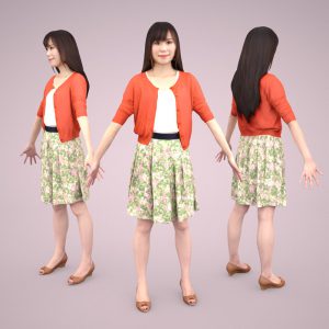 3D人間モデル女性-FBX