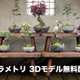 フォトグラメトリ 3Dモデル素材-苔玉盆栽