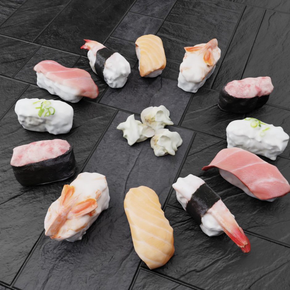sushi3Dmodel-free-寿司の3Dモデルフリー