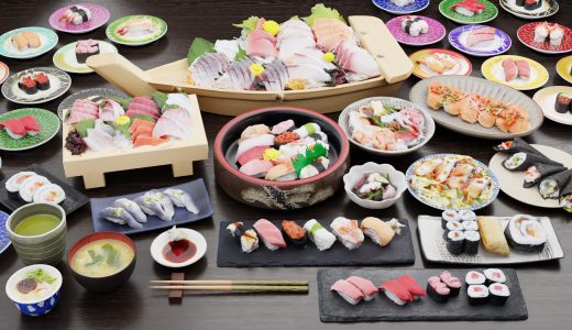 寿司や刺身の和食フリー3Dモデルが50個あるサイトの紹介
