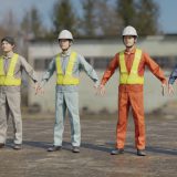 作業員-工事-建設-3D-人物-人間-素材-モデル