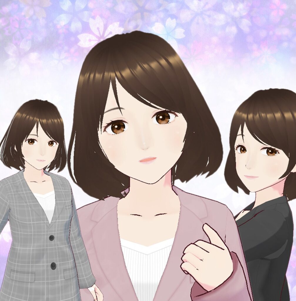 ビジネスアバターVRoidひなた_カスタマイズ可能VRM形式