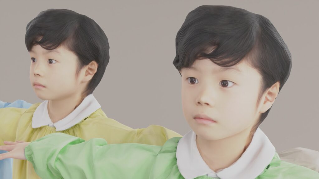 幼児3D人物素材スモッグ男の子