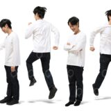 男性が飛んでいる素材